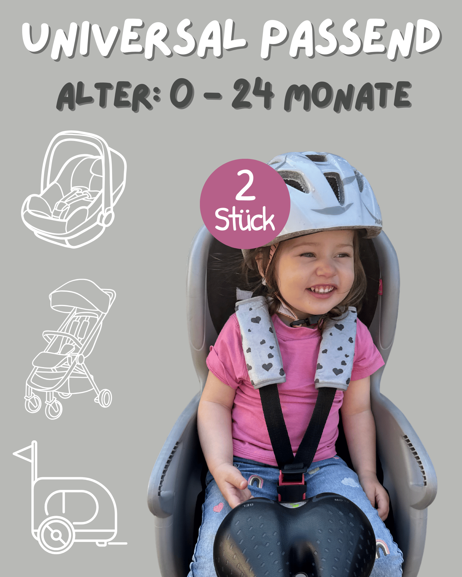 Baby Gurtschutz Herz