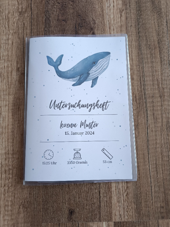 Untersuchungsheft Hülle und Impfpass Hülle personalisiert mit Namen | mit Innenfächer | Hochwertige Hülle für Untersuchungsheft und Impfpass