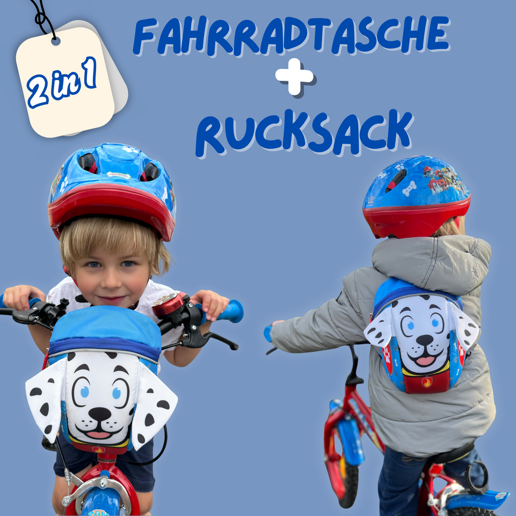 2 in 1 Fahrradtasche & Rucksack - Hund